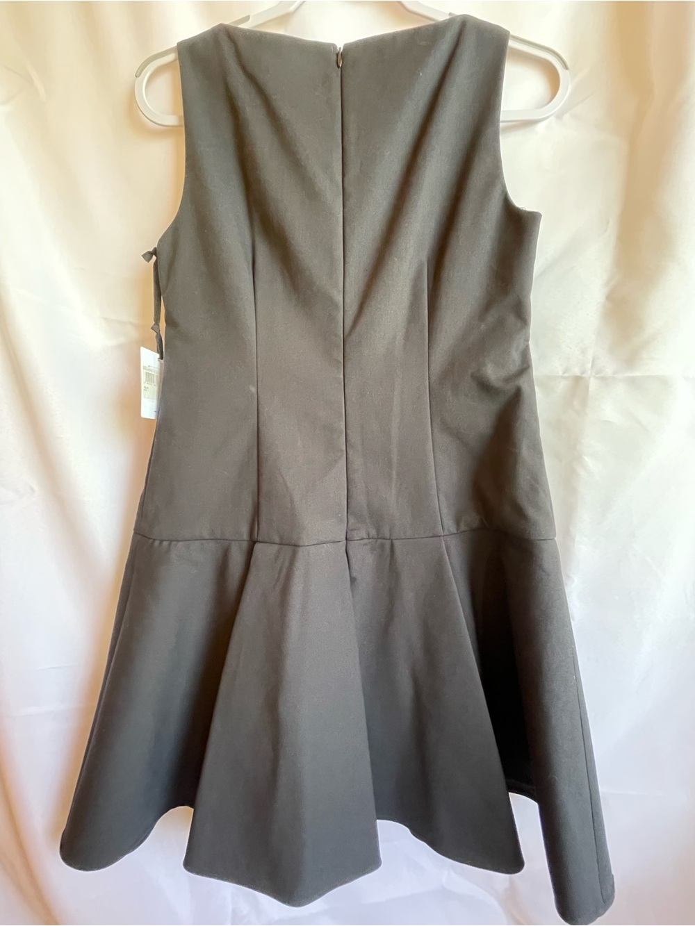 RED Valentino NWT Black Pleated Fit Flare Dress Size 6 Structured Designer $595 - Picture 2 of 4
